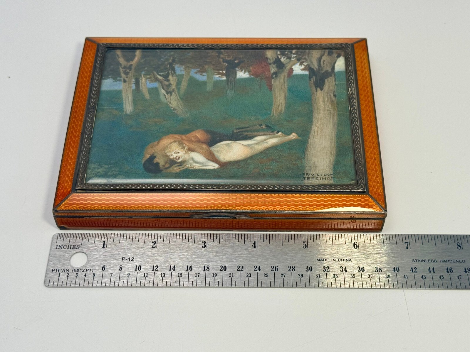Antique Sterling Silver & Guilloché Enamel Desk Box by Foster & Nightingale 634g - Image 16