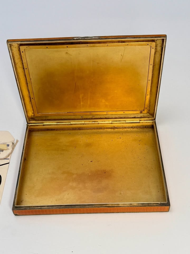 Antique Sterling Silver & Guilloché Enamel Desk Box by Foster & Nightingale 634g - Image 2