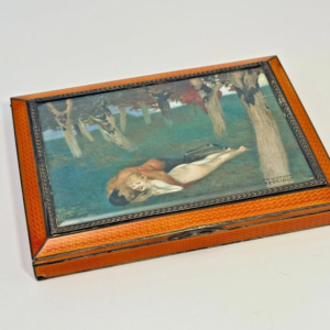 Antique Sterling Silver & Guilloché Enamel Desk Box by Foster & Nightingale 634g