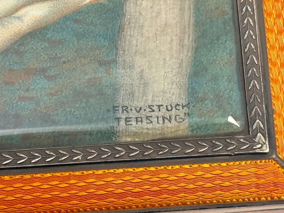 Antique Sterling Silver & Guilloché Enamel Desk Box by Foster & Nightingale 634g - Image 9